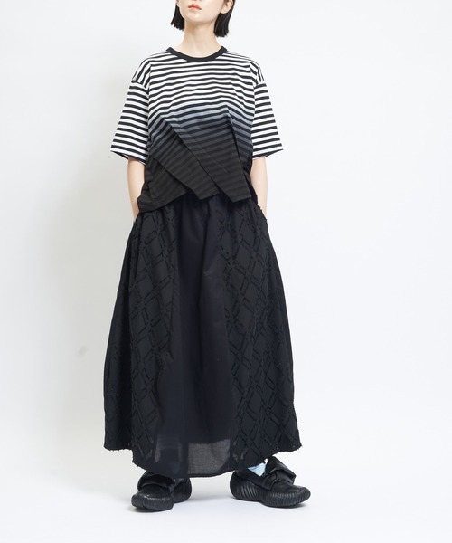 gomme（ゴム）の「ダイヤルーフスカート（スカート・レディース・ブルー/ブラック・MEDIUM）」の6枚目の写真