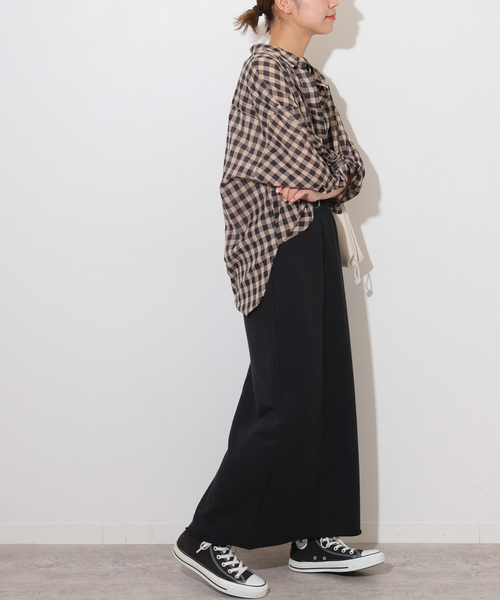 JOURNAL STANDARD relume（ジャーナルスタンダード　レリューム）の「《WEB限定追加》スウェットマキシスカート（スカート・レディース・ブラウン/ブラック系その他/グレー・FREE）」の6枚目の写真