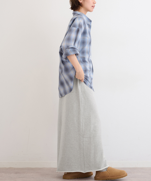 JOURNAL STANDARD relume（ジャーナルスタンダード　レリューム）の「《WEB限定追加》スウェットマキシスカート（スカート・レディース・ブラウン/ブラック系その他/グレー・FREE）」の13枚目の写真