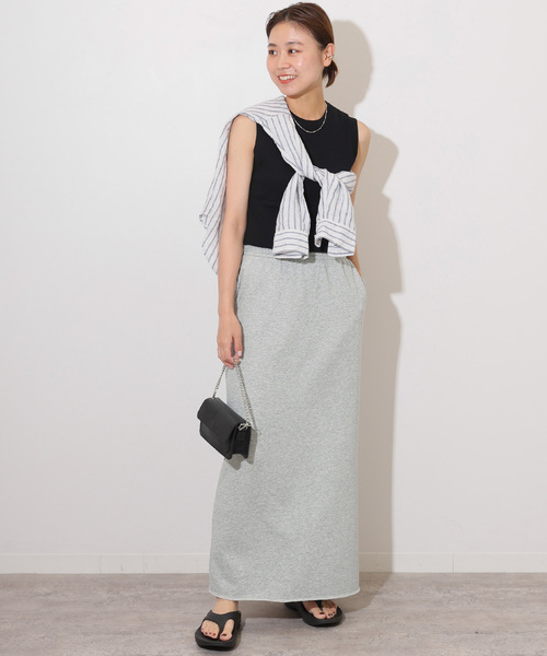 JOURNAL STANDARD relume（ジャーナルスタンダード　レリューム）の「《WEB限定追加》スウェットマキシスカート（スカート・レディース・ブラウン/ブラック系その他/グレー・FREE）」の17枚目の写真