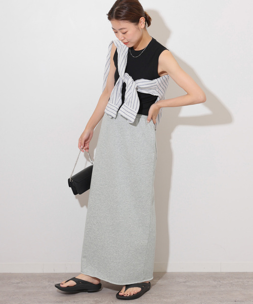 JOURNAL STANDARD relume（ジャーナルスタンダード　レリューム）の「《WEB限定追加》スウェットマキシスカート（スカート・レディース・ブラウン/ブラック系その他/グレー・FREE）」の18枚目の写真