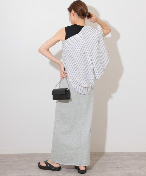 JOURNAL STANDARD relume（ジャーナルスタンダード　レリューム）の「《WEB限定追加》スウェットマキシスカート（スカート・レディース・ブラウン/ブラック系その他/グレー・FREE）」の19枚目の写真