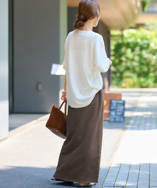 JOURNAL STANDARD relume(ジャーナルスタンダード レリューム)の「《WEB限定追加》スウェットマキシスカート(スカート・レディース・ブラウン/ブラック系その他/グレー・FREE)」の11枚目の写真