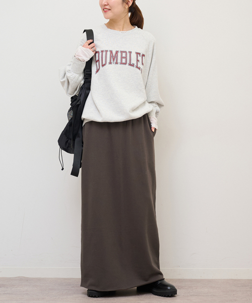 JOURNAL STANDARD relume(ジャーナルスタンダード レリューム)の「《WEB限定追加》スウェットマキシスカート(スカート・レディース・ブラウン/ブラック系その他/グレー・FREE)」の15枚目の写真