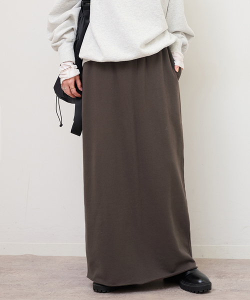 JOURNAL STANDARD relume(ジャーナルスタンダード レリューム)の「《WEB限定追加》スウェットマキシスカート(スカート・レディース・ブラウン/ブラック系その他/グレー・FREE)」の18枚目の写真