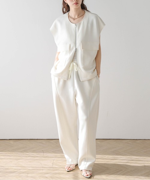 AMELY(エミリー)の「カーブパンツセットアップ(セットアップ・レディース・アイボリー/グレー/ブラック・フリー)」の20枚目の写真