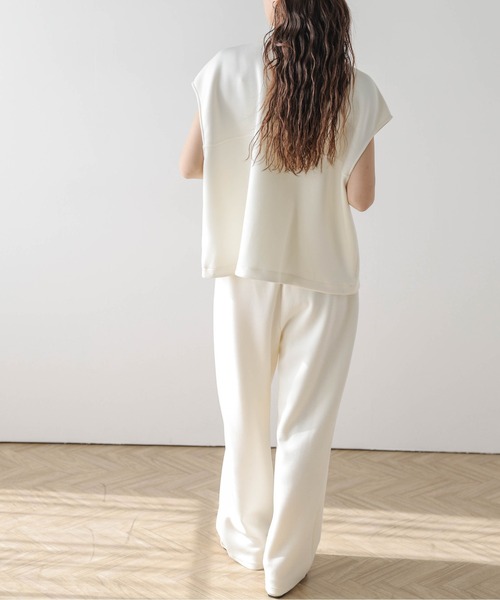 AMELY(エミリー)の「カーブパンツセットアップ(セットアップ・レディース・アイボリー/グレー/ブラック・フリー)」の22枚目の写真