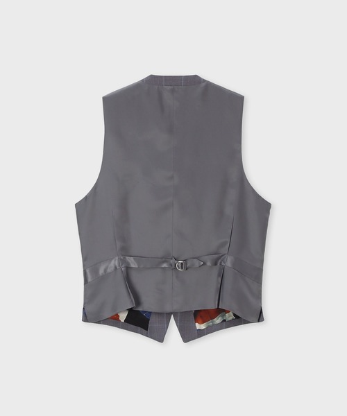 Paul Smith（ポールスミス）の「スモーキートーン ウィンドウペーン 6ボタンベスト / 163001 790NS（スーツベスト・メンズ・グレイッシュブルー/ダークグリーン・XX-LARGE/MEDIUM/LARGE/X-LARGE/L2）」の5枚目の写真