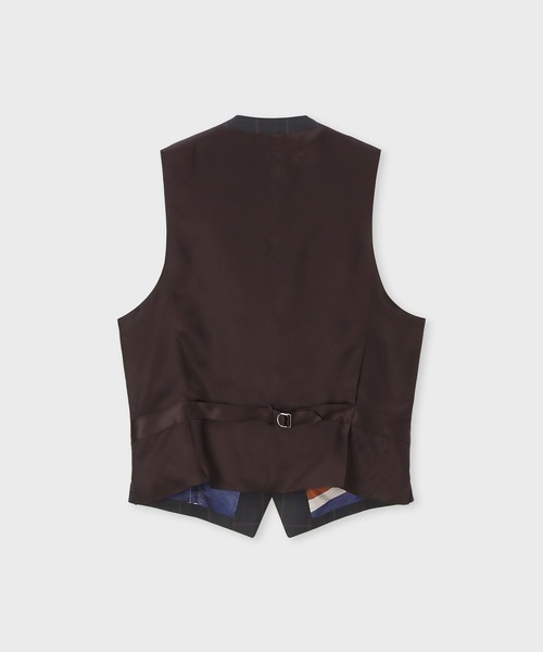 Paul Smith（ポールスミス）の「スモーキートーン ウィンドウペーン 6ボタンベスト / 163001 790NS（スーツベスト・メンズ・グレイッシュブルー/ダークグリーン・XX-LARGE/MEDIUM/LARGE/X-LARGE/L2）」の8枚目の写真