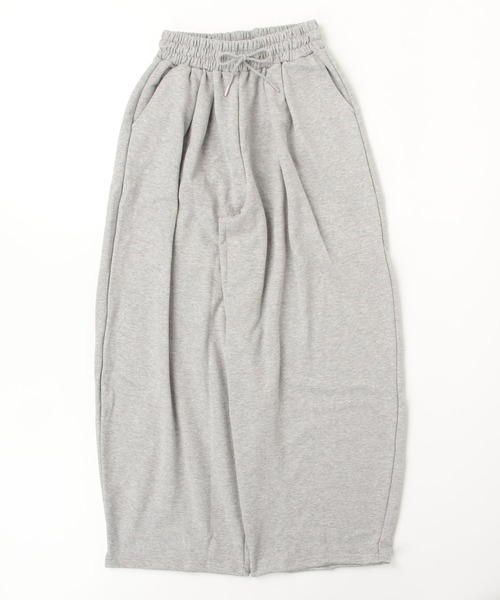 NUJOH(ヌゾ)の「Soft Wide Banding Pants / ソフトワイドバンディングパンツ(スウェットパンツ・レディース・ブラック/ピンク/グレー・FREE)」の4枚目の写真