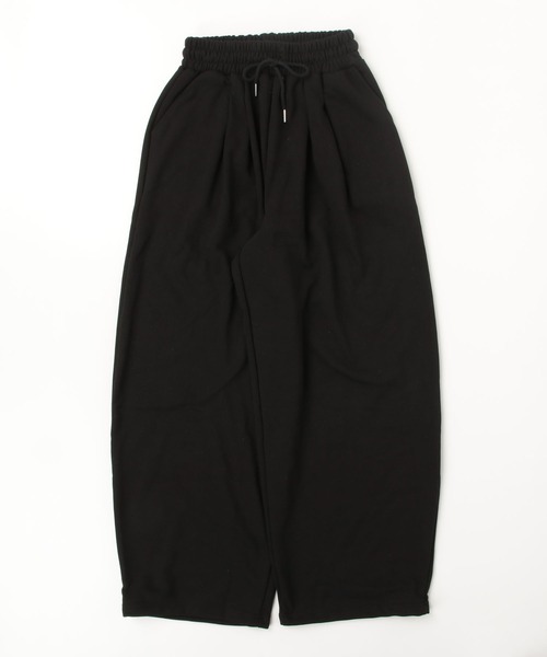 NUJOH(ヌゾ)の「Soft Wide Banding Pants / ソフトワイドバンディングパンツ(スウェットパンツ・レディース・ブラック/ピンク/グレー・FREE)」の5枚目の写真