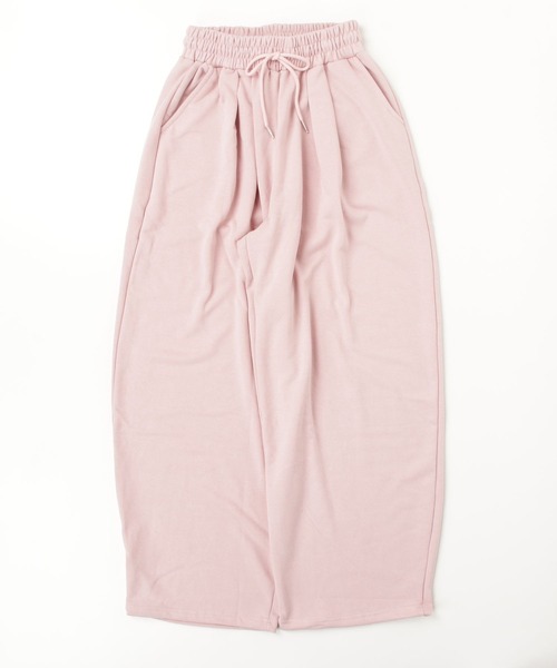 NUJOH(ヌゾ)の「Soft Wide Banding Pants / ソフトワイドバンディングパンツ(スウェットパンツ・レディース・ブラック/ピンク/グレー・FREE)」の6枚目の写真