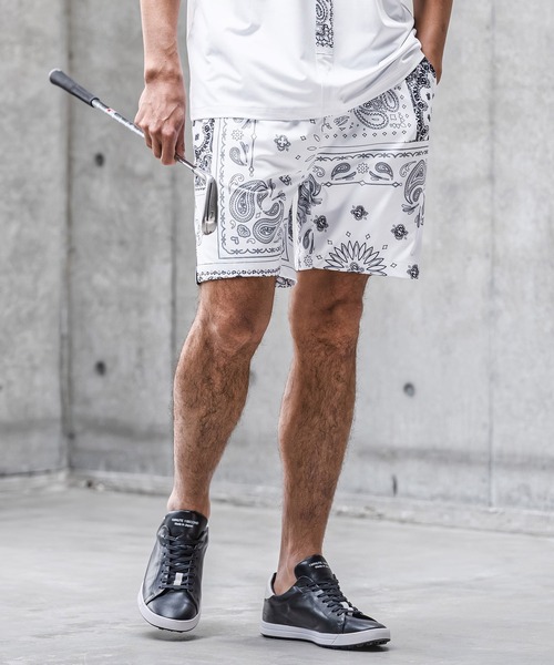 1minute 1second(ワンミニットワンセカンド)の「mp14691-high stretch knit shorts イージーショートパンツ(1M26N080)(その他パンツ・メンズ・ネイビー/ホワイト系その他/ブラック・XL/L/M/S)」の1枚目の写真