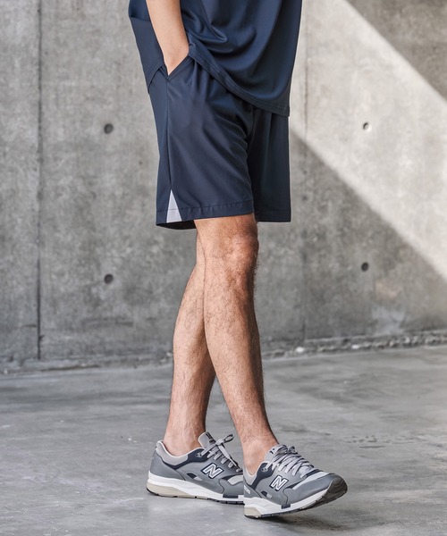 1minute 1second(ワンミニットワンセカンド)の「mp14691-high stretch knit shorts イージーショートパンツ(1M26N080)(その他パンツ・メンズ・ネイビー/ホワイト系その他/ブラック・XL/L/M/S)」の3枚目の写真