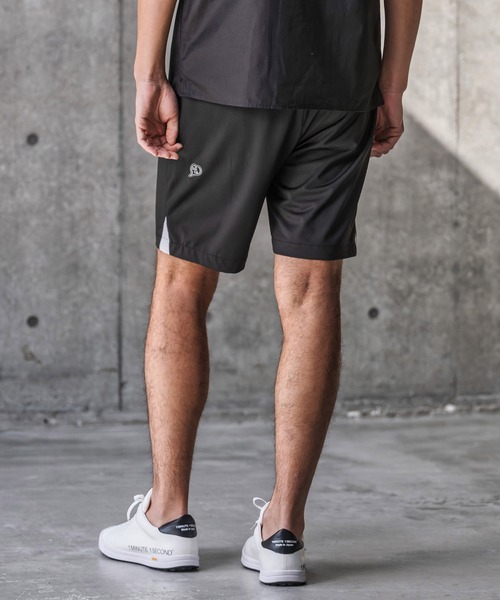 1minute 1second(ワンミニットワンセカンド)の「mp14691-high stretch knit shorts イージーショートパンツ(1M26N080)(その他パンツ・メンズ・ネイビー/ホワイト系その他/ブラック・XL/L/M/S)」の2枚目の写真