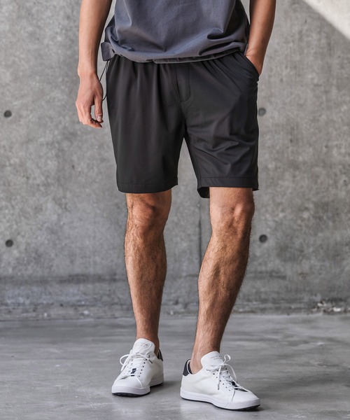 1minute 1second(ワンミニットワンセカンド)の「mp14691-high stretch knit shorts イージーショートパンツ(1M26N080)(その他パンツ・メンズ・ネイビー/ホワイト系その他/ブラック・XL/L/M/S)」の4枚目の写真
