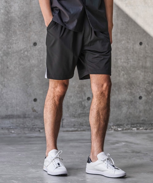 1minute 1second(ワンミニットワンセカンド)の「mp14691-high stretch knit shorts イージーショートパンツ(1M26N080)(その他パンツ・メンズ・ネイビー/ホワイト系その他/ブラック・XL/L/M/S)」の6枚目の写真