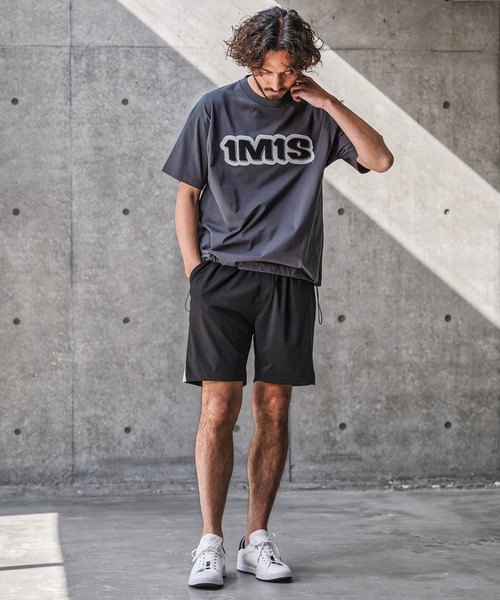 1minute 1second(ワンミニットワンセカンド)の「mp14691-high stretch knit shorts イージーショートパンツ(1M26N080)(その他パンツ・メンズ・ネイビー/ホワイト系その他/ブラック・XL/L/M/S)」の8枚目の写真