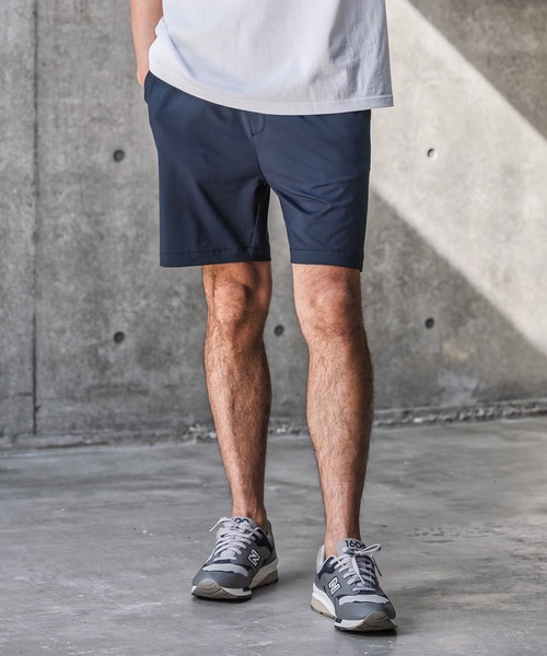 1minute 1second(ワンミニットワンセカンド)の「mp14691-high stretch knit shorts イージーショートパンツ(1M26N080)(その他パンツ・メンズ・ネイビー/ホワイト系その他/ブラック・XL/L/M/S)」の11枚目の写真
