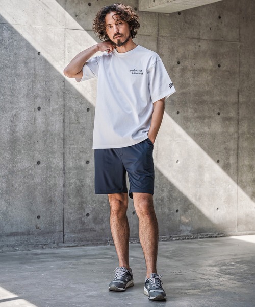 1minute 1second(ワンミニットワンセカンド)の「mp14691-high stretch knit shorts イージーショートパンツ(1M26N080)(その他パンツ・メンズ・ネイビー/ホワイト系その他/ブラック・XL/L/M/S)」の13枚目の写真