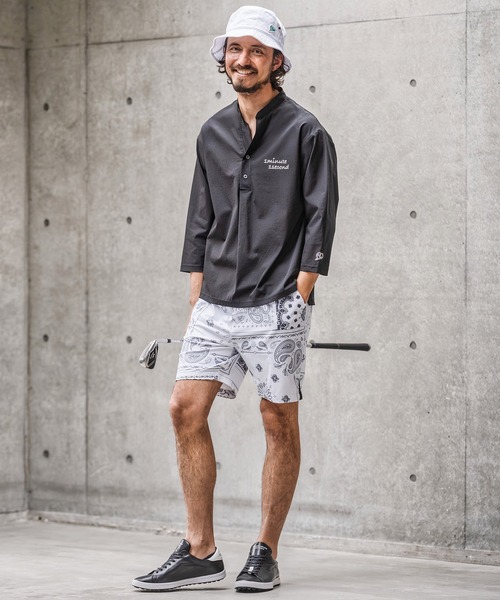 1minute 1second(ワンミニットワンセカンド)の「mp14691-high stretch knit shorts イージーショートパンツ(1M26N080)(その他パンツ・メンズ・ネイビー/ホワイト系その他/ブラック・XL/L/M/S)」の19枚目の写真
