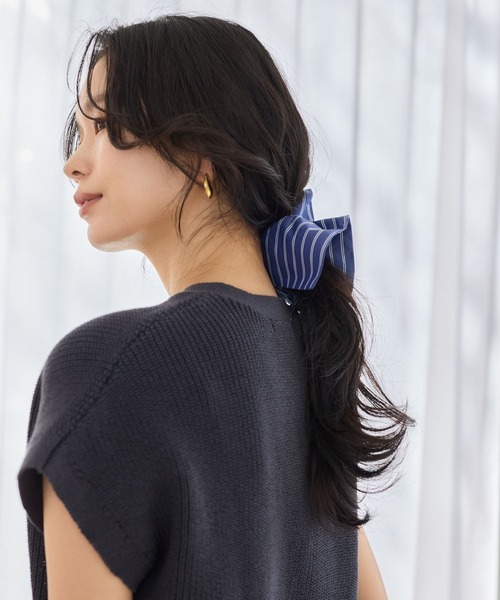 BARNYARDSTORM（バンヤードストーム）の「BARNYARDSTORM / タイプライターシュシュ（シュシュ・レディース・ブラウン/ブルー系その他/イエロー/ブラック/ライトブルー・FREE）」の6枚目の写真