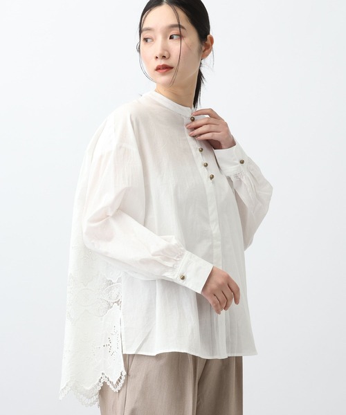 studio CLIP(スタディオクリップ)の「《natural by ckip》カットワーク刺繍ブラウス(シャツ/ブラウス・レディース・ブラウン/ブラック/オフホワイト・MEDIUM/LARGE)」の6枚目の写真