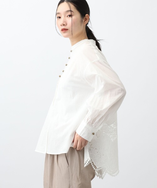 studio CLIP(スタディオクリップ)の「《natural by ckip》カットワーク刺繍ブラウス(シャツ/ブラウス・レディース・ブラウン/ブラック/オフホワイト・MEDIUM/LARGE)」の7枚目の写真