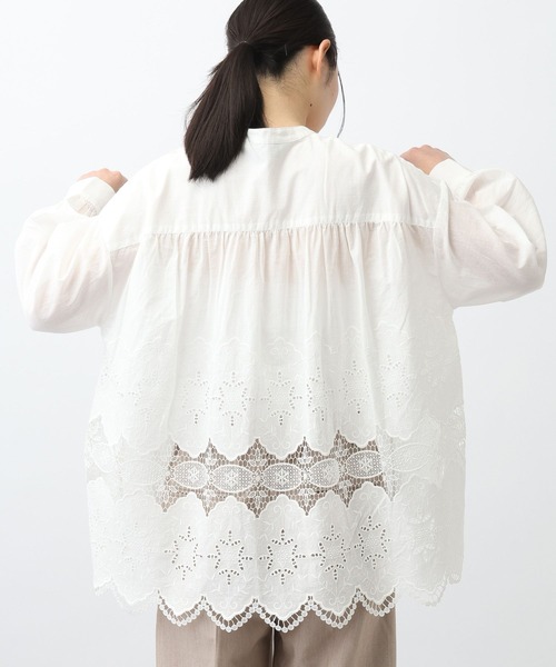 studio CLIP(スタディオクリップ)の「《natural by ckip》カットワーク刺繍ブラウス(シャツ/ブラウス・レディース・ブラウン/ブラック/オフホワイト・MEDIUM/LARGE)」の9枚目の写真