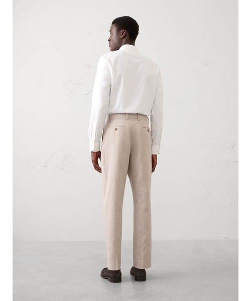希少　タグ付　未使用　バナナリパブリック　リネン 混　スラックス w31 セール】BANANA REPUBLIC FACTORY STORE テーラードフィット リネン