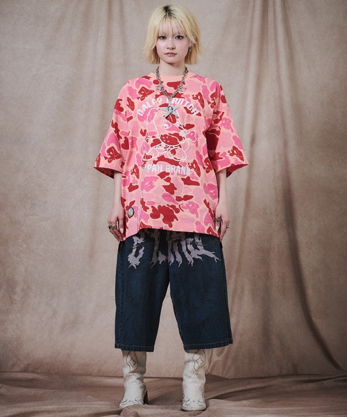 GALFY(ガルフィー)の「【GALFY/ガルフィー】カモかも!Tee(Tシャツ/カットソー・メンズ・ピンク系/ブラック系/グリーン系・XL/L/M)」の15枚目の写真