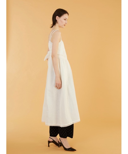 crinkle crinkle crinkle（クリンクルクリンクルクリンクル）の「【crinkle crinkle crinkle】embroidey chief cami onepiece/エンブロイダリーチーフキャミワンピース（ワンピース・レディース・ホワイト/ブラック・FREE）」の11枚目の写真