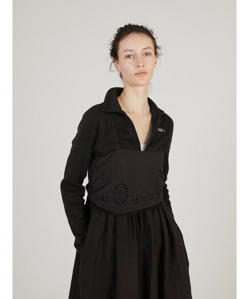 crinkle crinkle crinkle（クリンクルクリンクルクリンクル）の「【crinkle crinkle crinkle】embroidey chief cami onepiece/エンブロイダリーチーフキャミワンピース（ワンピース・レディース・ホワイト/ブラック・FREE）」の4枚目の写真