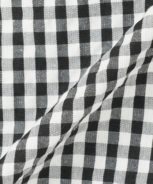 petit main（プティマイン）の「【リンク】袖パフペプラムワンピース（シャツワンピース・キッズ・ブルー/ブラック・120cm/110cm/100cm/90cm/80ｃｍ/130cm）」の5枚目の写真