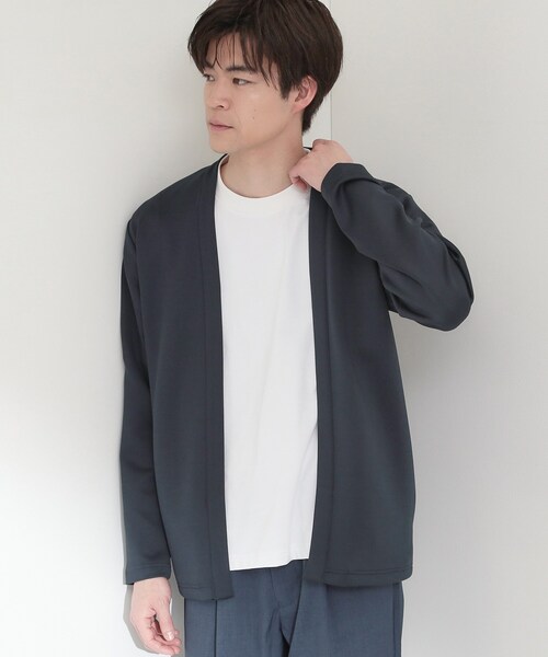 THE SHOP TK （ザ ショップ ティーケー ）の「スエードタッチカーディガン 洗濯機OK（カーディガン/ボレロ・メンズ・グレー・02/03/04）」の7枚目の写真