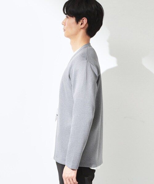 THE SHOP TK （ザ ショップ ティーケー ）の「スエードタッチカーディガン 洗濯機OK（カーディガン/ボレロ・メンズ・グレー・02/03/04）」の3枚目の写真