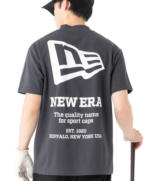 NEW ERA(ニューエラ)の「ニューエラゴルフ モックネック半袖Tシャツ ボックスロゴ ONSPOTZ別注(ポロシャツ・メンズ・グレー/ブラック/ホワイト・L/S/M/XXL/XL)」の3枚目の写真