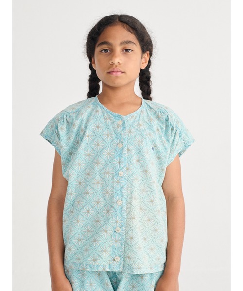 Daisy Mosaic all over woven top