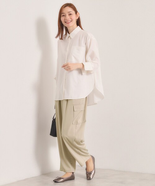 ITS'DEMO（イッツデモ）の「【手洗い可】サテンカーゴパンツ（その他パンツ・レディース・ナチュラル/ブラウン系その他/ブラック・00）」の9枚目の写真