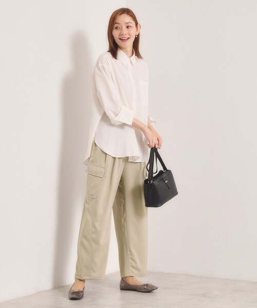 ITS'DEMO（イッツデモ）の「【手洗い可】サテンカーゴパンツ（その他パンツ・レディース・ナチュラル/ブラウン系その他/ブラック・00）」の10枚目の写真