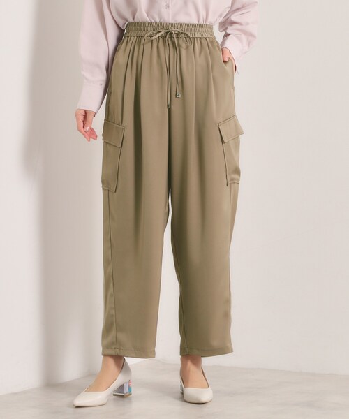 ITS'DEMO（イッツデモ）の「【手洗い可】サテンカーゴパンツ（その他パンツ・レディース・ナチュラル/ブラウン系その他/ブラック・00）」の16枚目の写真