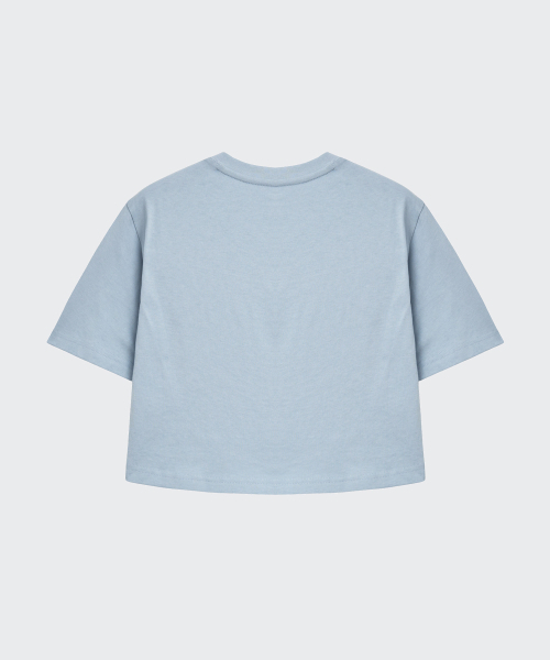 MUSINSA STANDARD KIDS（ムシンサスタンダードキッズ）の「リラックストクロップTシャツ[ブルーグレー]（Tシャツ/カットソー・レディース・その他・110/120/130/140/150/160）」の4枚目の写真