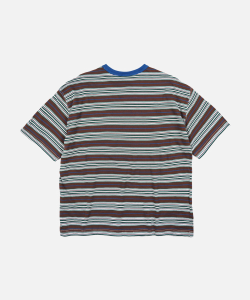 FRIZMWORKS(フリズムワークス)の「HORIZON STRIPE HALF TEE _ BROWN(Tシャツ/カットソー・メンズ・その他・LARGE/MEDIUM/SMALL/X-LARGE)」の2枚目の写真