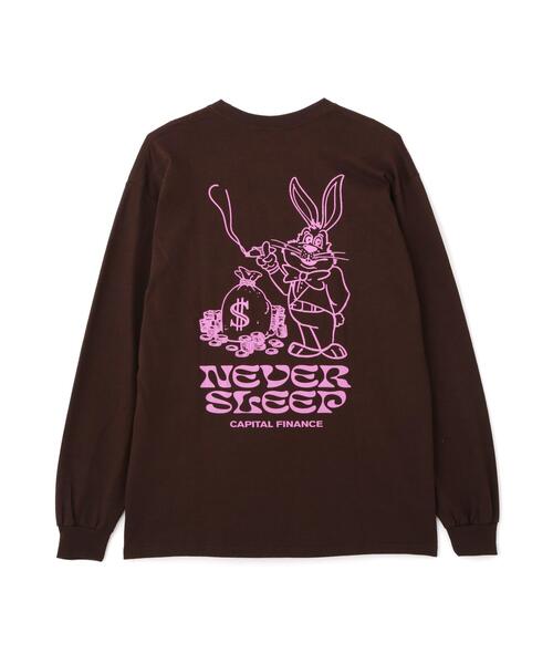 MANASTASH（マナスタッシュ）の「MANASTASH/マナスタッシ/ュCiTee L/S RABBIT/シティーロングスリーブラビット（Tシャツ/カットソー・メンズ・ピンク/ブラウン・L/M/XL）」の2枚目の写真