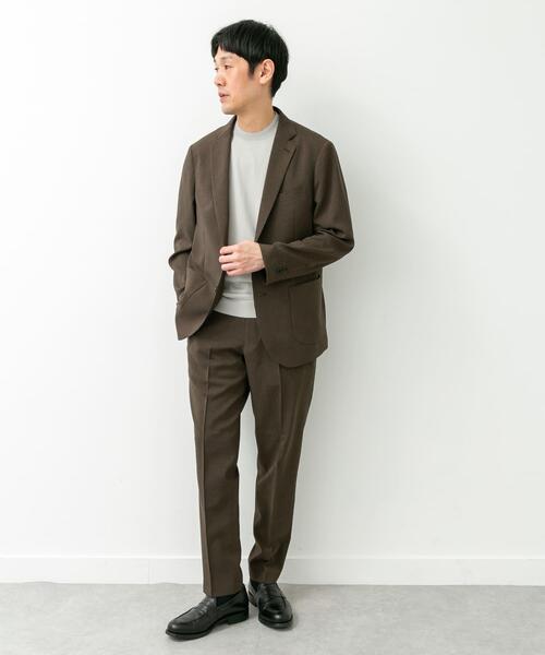 LIFE STYLE TAILOR リネンライクコンフォータブルパンツ（スーツパンツ