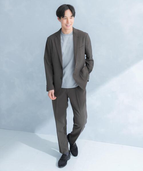 LIFE STYLE TAILOR リネンライクコンフォータブルパンツ（スーツパンツ
