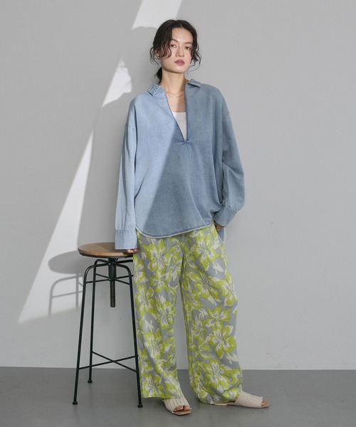 hunch(ハンチ)の「柄プリント イージーパンツ(その他パンツ・レディース・ブラック系その他/ブルー系その他/イエロー系その他・FREE)」の5枚目の写真