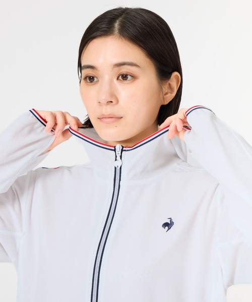 le coq sportif(ルコックスポルティフ)の「ルコックスポルティフ ヘランカUVカットシャツパーカー(パーカー・レディース・ホワイト/ネイビー・M/L/XL)」の10枚目の写真