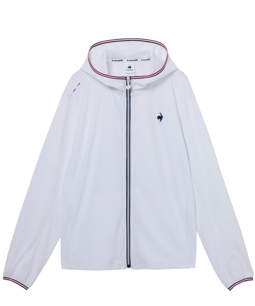 le coq sportif(ルコックスポルティフ)の「ルコックスポルティフ ヘランカUVカットシャツパーカー(パーカー・レディース・ホワイト/ネイビー・M/L/XL)」の6枚目の写真