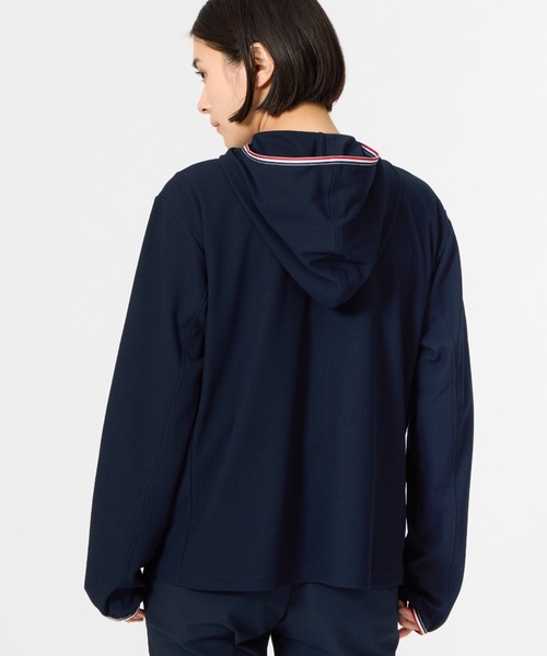 le coq sportif(ルコックスポルティフ)の「ルコックスポルティフ ヘランカUVカットシャツパーカー(パーカー・レディース・ホワイト/ネイビー・M/L/XL)」の12枚目の写真